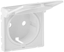 Лицевая панель Legrand Valena Life для 1-м. розетки 220В с крышкой белый картинка